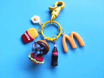 Disney Dygsnio Naršyti Mėsainiai Kūrybos Keychain Ledų Mielas Mini Pakabukas Automobilių Key Chain Dovana Animacinių Filmų Paketų Prižiūrėtojų Raktinę
