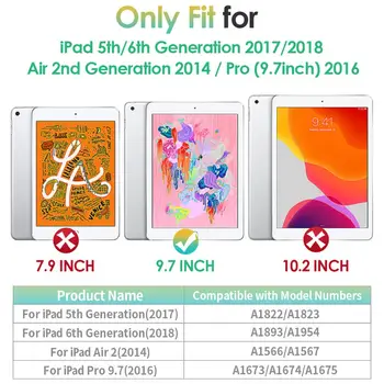 IPad 9.7 Pro Case For iPad 2 Oro Atveju Su Pieštukas Turėtojas iPad 2018 6-osios Kartos 2017 5-os Kartos 