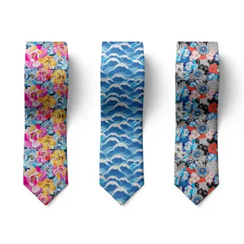 Mados Japonijos Spalvos vyriški Necktie Priedai Aukštos kokybės 8CM Kostiumas Vestuves Kaklaraištis Juokinga Laimingas Atsitiktinis Gėlių Necktie Vyrai