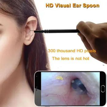 Naujausias HD 2-in-1 vaizdo ausų valymo priemonė Mini Kamera otoscope Ausies Sveikatos Priežiūros USB Ausų Valymo Endoskopą, skirta 