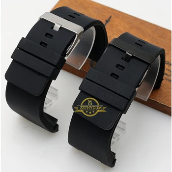 Silikoninės gumos apyrankė 32mm watchband dyzelinas žiūrėti dirželis laikrodžius juostos DZ1216 DZ1273 DZ4246 DZ4247DZ287 žiūrėti juosta