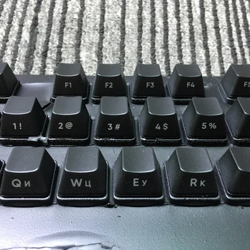 Automatinė Klaviatūros Keycaps OEM Profilio rusijos Išdėstymas Pusėje Drožyba ABS Skaidrus 104 Klavišai GK61 Anne Pro 2