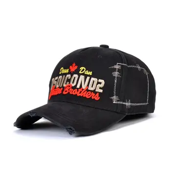 DSQICOND2 2021 prekės black hat bžūp vyrų Beisbolo Kepurės, medvilnės unisex Reguliuojamas Beisbolo Kepurės raštą Dvyniai bžūp vyrams