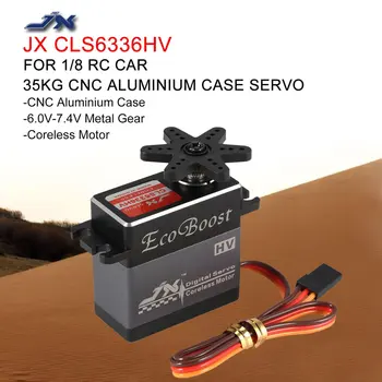 JX CLS6336HV 35KG 6-7.4 V Aukštos Įtampos Metalinės Pavaros, Aliuminio Korpuso Skaitmeninis Coreless Servo 1/8 RC Car & 2000mm Fiksuoto Sparno