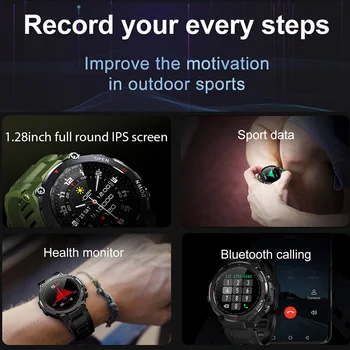 LIGE 2021 Naujas Smart Watch Vyrų Sport Fitness 