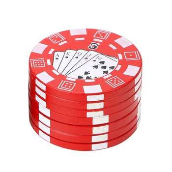 Pokerio Žetonų Stiliaus 3-sluoksnis, Prieskonių Piktžolių Pjovimo Tabako Šlifuoklis Cigarečių Priedai Įtaisą Žolė Cutter Rūkymas Vamzdžio Priedai