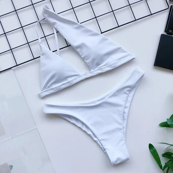 Ponios plaukti dėvėti bikini moterų bikini komplektas tankini dviejų dalių komplektas maudymosi kostiumą, 2021 baltas diržas viršų paplūdimio maudymosi kostiumėlį diržas moterims