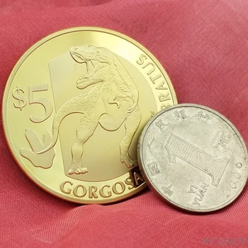 Senovės Dragon Dinozaurų Proginės Aukso Monetos Jubiliejų Dovana Individualų gyvūnų monetos