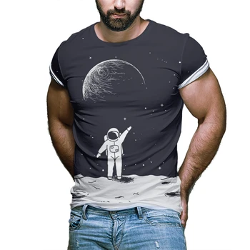 2021 žvaigždėtas dangus 3D atspausdintas T-shirt vyrams vasaros laisvalaikio vyriški marškinėliai įdomus T-shirt streetwear vyrų ir moterų topai