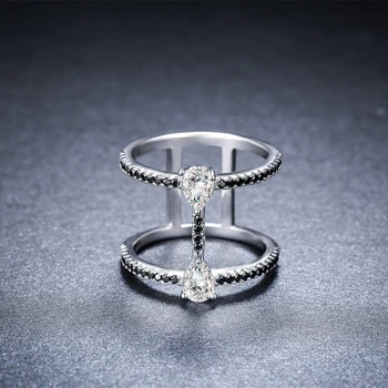 925 sterlingas sidabro žiedas mados cirkonis ponios papuošalai pasiūlymas šalis pokylių žiedas G065