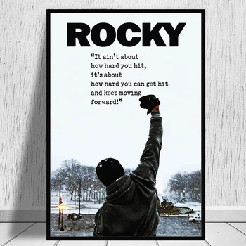 Rocky Balboa Bokso Kultūrizmo Drobės Tapybos Abstrakti Akvarelė Plakatus Spausdina Sienos Meno Motyvacijos Nuotrauką Namų Dekoro