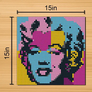 Tapyba Blokai Žinomų Moterų Įžymybės Pikselių Mozaikos Meno Paveikslas Fone Plytų Konstruktorius Vaikams, Vaikų Žaislai